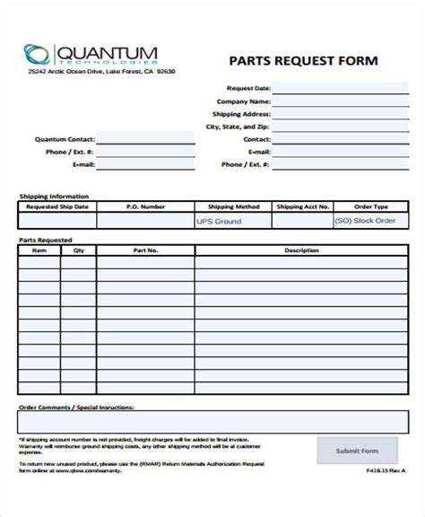 Free Requisition Forms In Pdf Ms Word