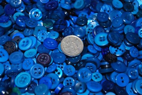 Pack Of G Tiny Blue Mixed Sizes Of Various Buttons Celloexpress