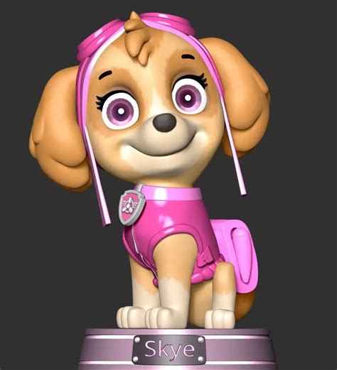 Skye Paw Patrol 3d Models Download Creality Cloud