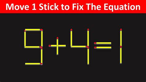 Fix The Equation In Just Moves Tricky Matchstick Puzzles