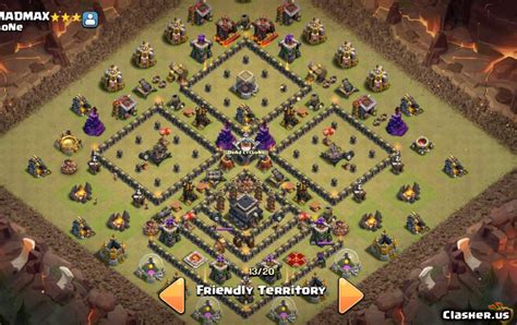 Copy Base Town Hall 9 The Best Th9 Island Base Good Defense With