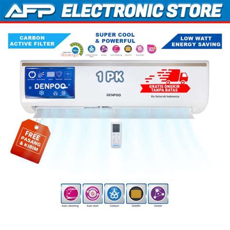 Promo Ac Split Denpoo Platinum Pk Dds Ctl Ionizer Goldfin Low Watt