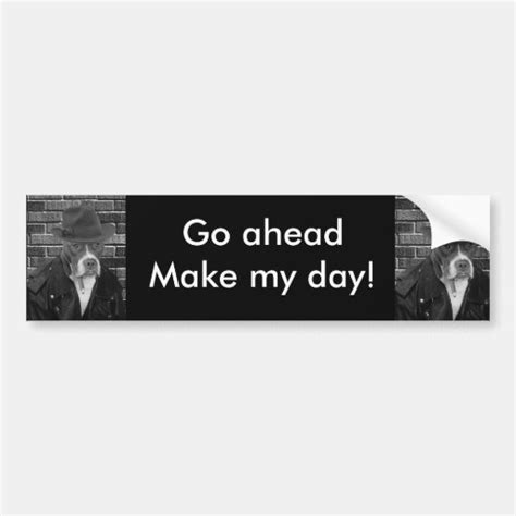 Go ahead Make my day! Bumper Sticker | Zazzle