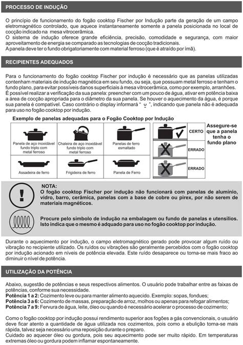 Como usar cooktop de indução Fischer 4 bocas 25943 Eletro Home