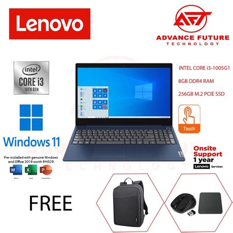 Lenovo Ideapad 3 15iil05 81we01mqmj 156 Touch Laptop Abyss Blue I3