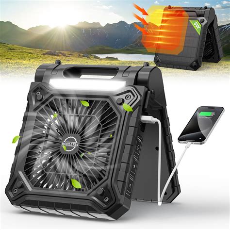 Amazon Dowilldo Solar Powered Fan For Camping Camping Fan With