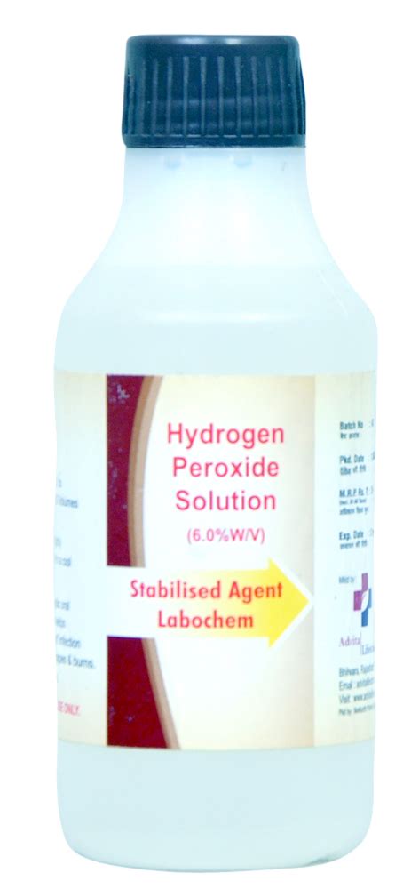 Industrial Grade 100 Ml 6 Hydrogen Peroxide H2o2 Solution At Best Price In Bhilwara