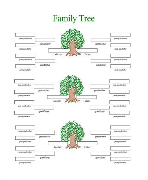 Family Tree With Siblings Template