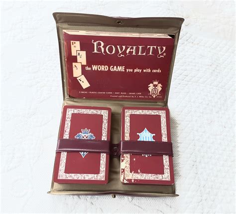 Royalty Word Game 1960s Vintage In Travel Case Group Or Solitaire In