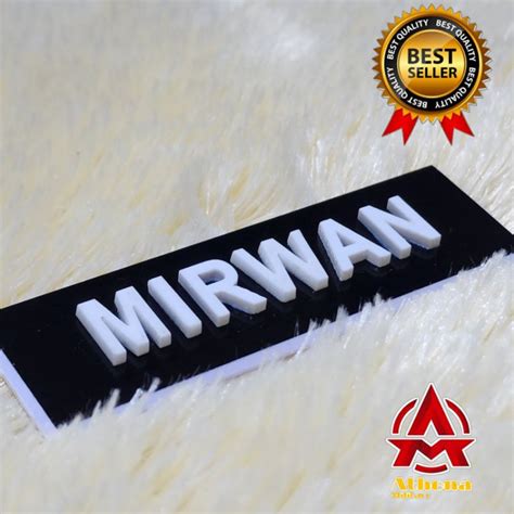 Jual Name Tag Timbul Papan Nama Timbul Shopee Indonesia