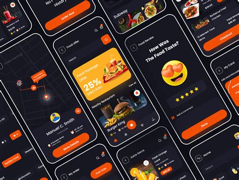 Foodko Food Delivery Ui Kit On Yellow Images Creative Store