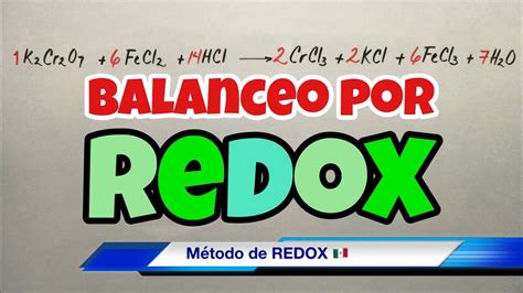 Balanceo por Método REDOX paso a paso muy fácil YouTube