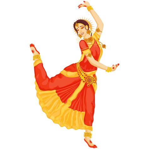 Female Dancer Performing Classical Dance Of India On White Background