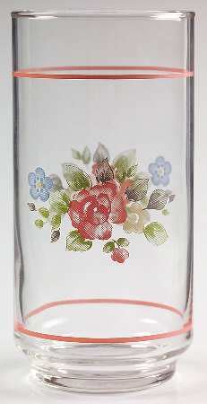 Triple A Resale Pfaltzgraff Tea Rose 14 Oz Glassware Tumbler