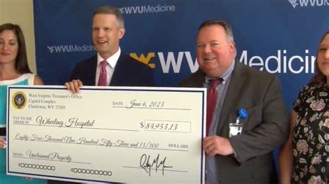 Wvu Medicine Wheeling Hospital Receives Unclaimed Property Check