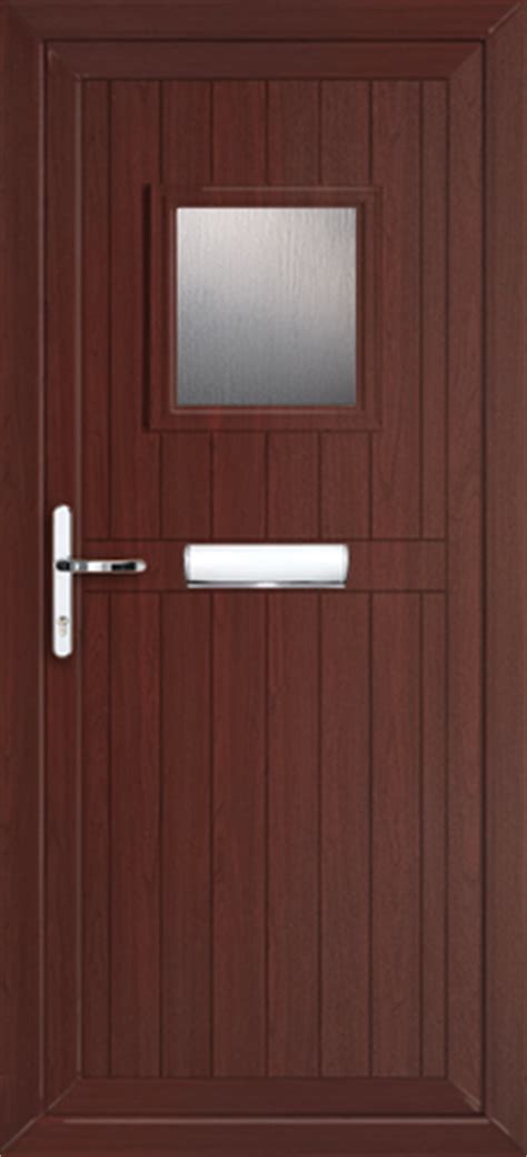 Glazed Rosewood Upvc Front Door