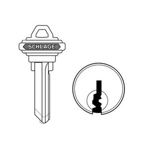 Schlage 35 101FG Original 6 Pin Key Blank FG Keyway