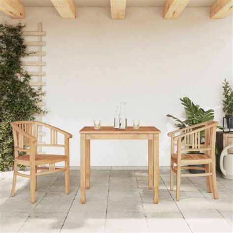 Vidaxl Piece Patio Dining Set Solid Wood Teak X X