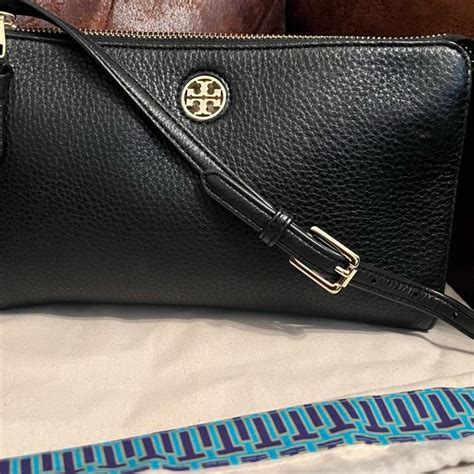 Tory Burch Bags Tory Burch Brody Pebbled Leather Wallet Crossbody