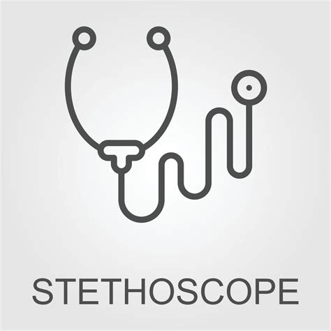 Stethoscope Graphic Icon Stethoscope Sign Isolated On White Background