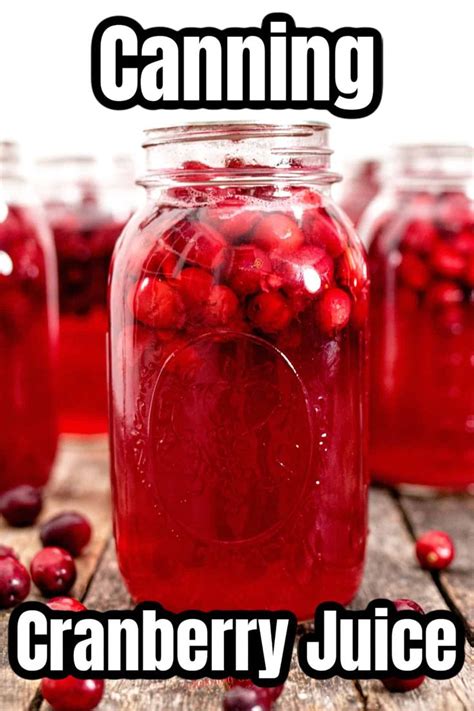 Canning Cranberry Juice