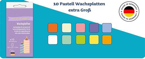 Smowo Pastell Wachsplatten X Cm Zum Gestalten Dekorieren Und