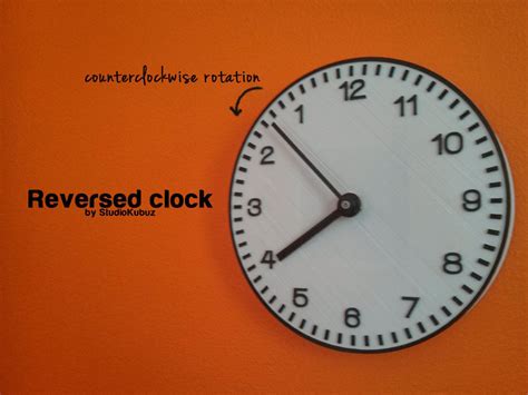 Reversed Clock 3d Model 3d Printable Cgtrader