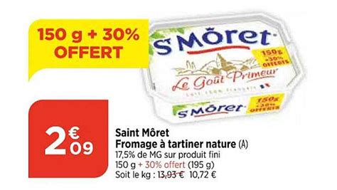 Promo Saint M Ret Fromage Tartiner Nature Chez Maximarch Icatalogue Fr