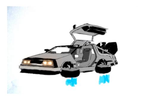 FLYING DELOREAN by PUFFINSTUDIOS on DeviantArt