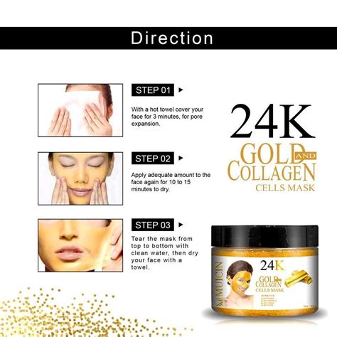 Muicin 24k Gold And Collagen Peel Off Mask Softening Skin 300g Baba Boota