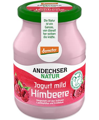 Demeter Jogurt Mild Himbeere 3 8 Fett 500g Andechser Natur