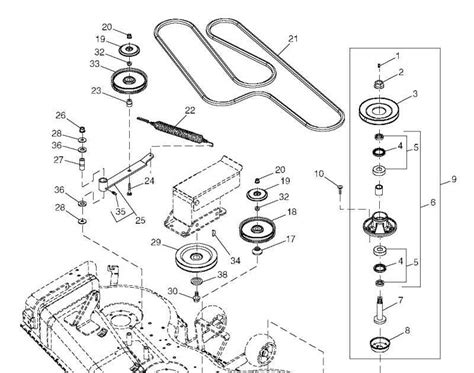 Illustrated Diagram Of John Deere LA145 Mower Belt Configuration