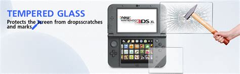 New 3ds Xl Screen Protector Tempered Glass Top Lcd For Top Screen And Hd Clear