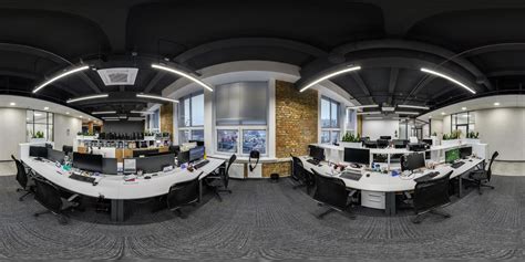 full seamless spherical hdri 360 panorama in interior work room in ...