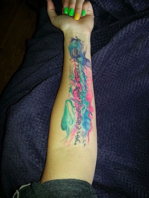 Watercolor Tattoo with Quote - Yo Tattoo