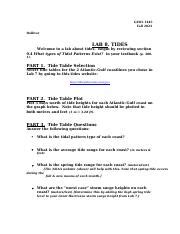 Exploring Tidal Patterns Heights On Atlantic Gulf Coastlines Course