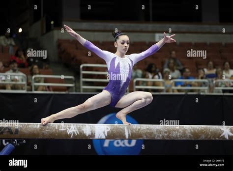 August 18, 2017: Gymnast Elena Arenas competes on the first day of the ...