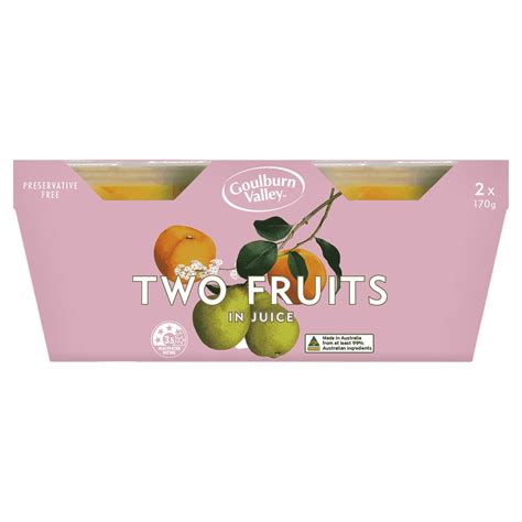 Goulburn Valley Two Fruits In Juice 2 X 170g Spc Food Solutions