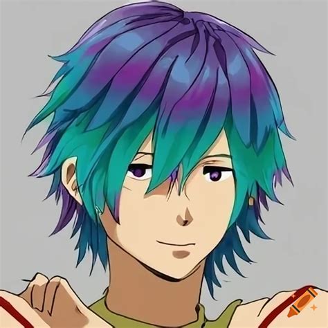 Anime Character With Vibrant Hair Color On Craiyon