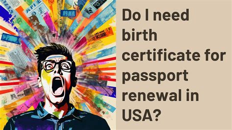 Do I Need Birth Certificate For Passport Renewal In Usa Youtube