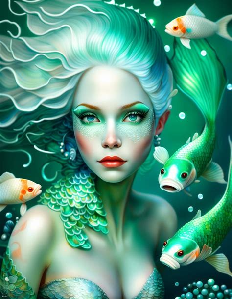 The Emerald Mermaid Ai Generated Artwork Nightcafe Creator