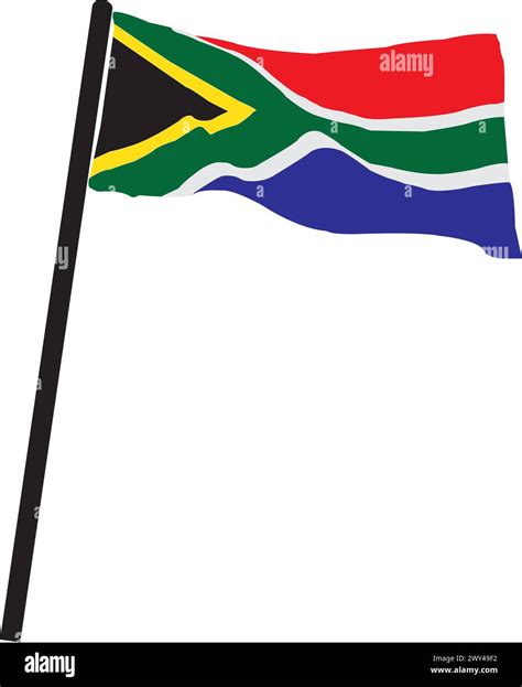 South Africa Flag Icon Vector Illustrataion Symbol Design Stock Vector