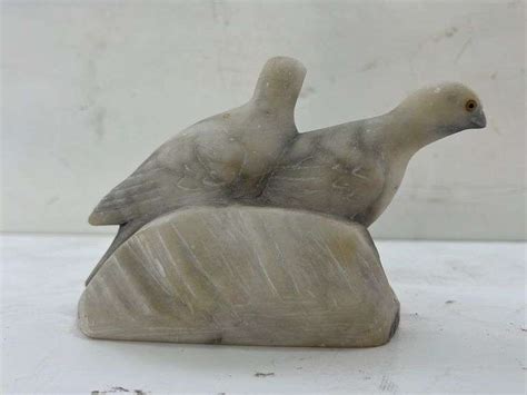 Hand Carved Soap Stone Birds Baer Auctioneers Realty Llc