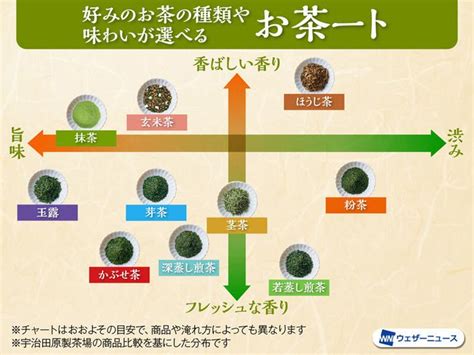 好みのお茶の種類が一目でわかるチャートがこれだ。種類ごとの味と香りは？ ハフポスト News