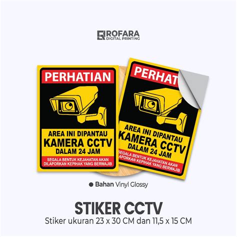 Jual Stiker Cctv Stiker Sign Kamera Cctv Bahan Vinyl Shopee Indonesia