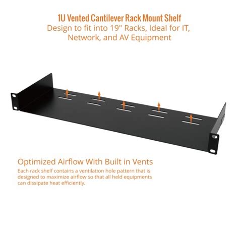 U Depth Vented Cantilever Shelf No Lip