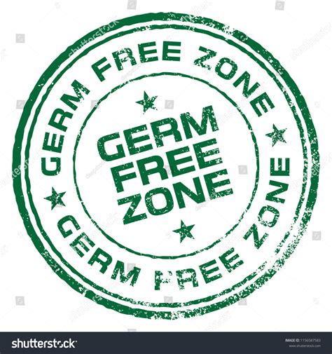 Germ Free Zone Vector Rubber Stamp: เวกเตอร์สต็อก (ปลอดค่าลิขสิทธิ์