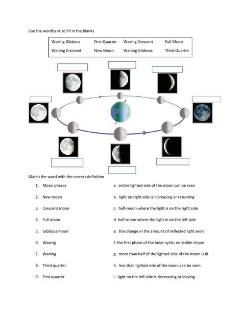 Phases and Eclipses of the Moon - Worksheets Library