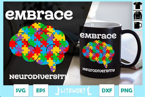 Embrace Neurodiversity Autism Awareness Graphic By Litewort · Creative Fabrica