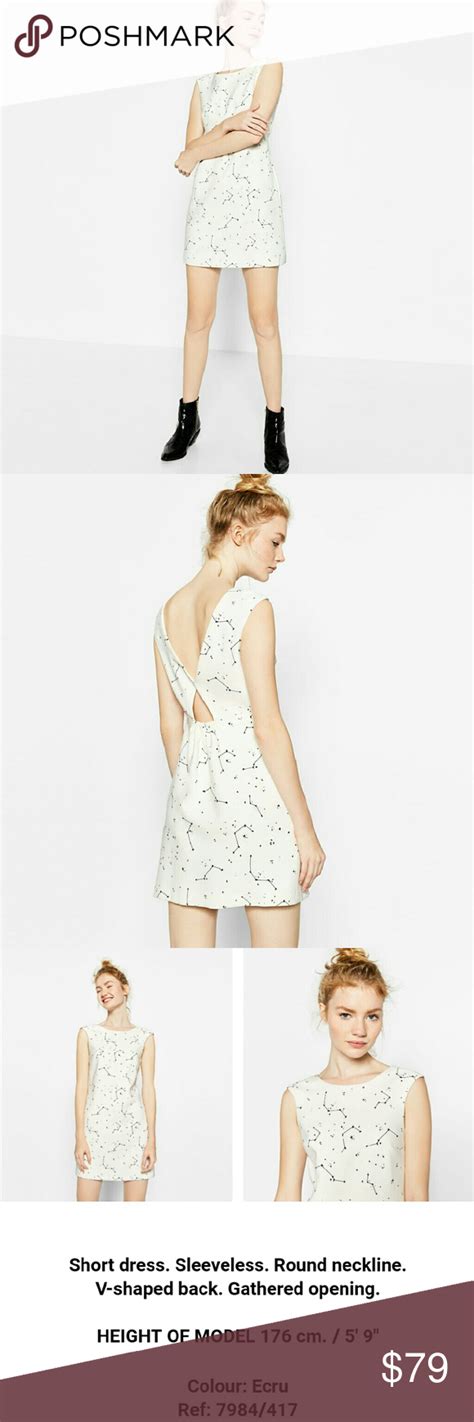 Zara Constellation Print White Dress S Trafaluc Mini Dress With